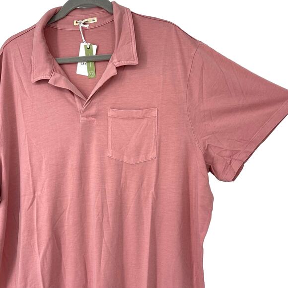 Marine Layer Garment Dye Resort Polo in Rosette Men's XXL NWT - Picture 4 of 7